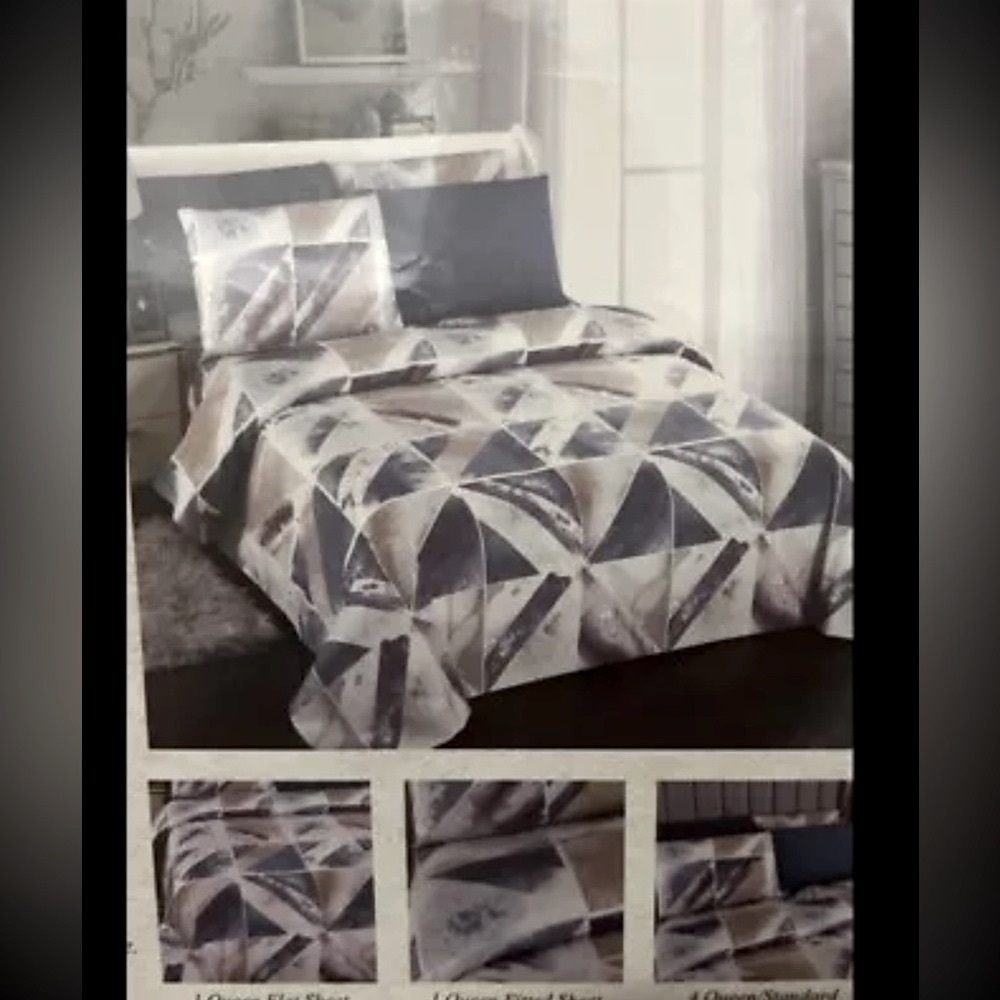 Pearl Bay 1800 Luxury Microfiber 6 Piece Bed Sheet Set Queen Sz 1 Fitted Flat